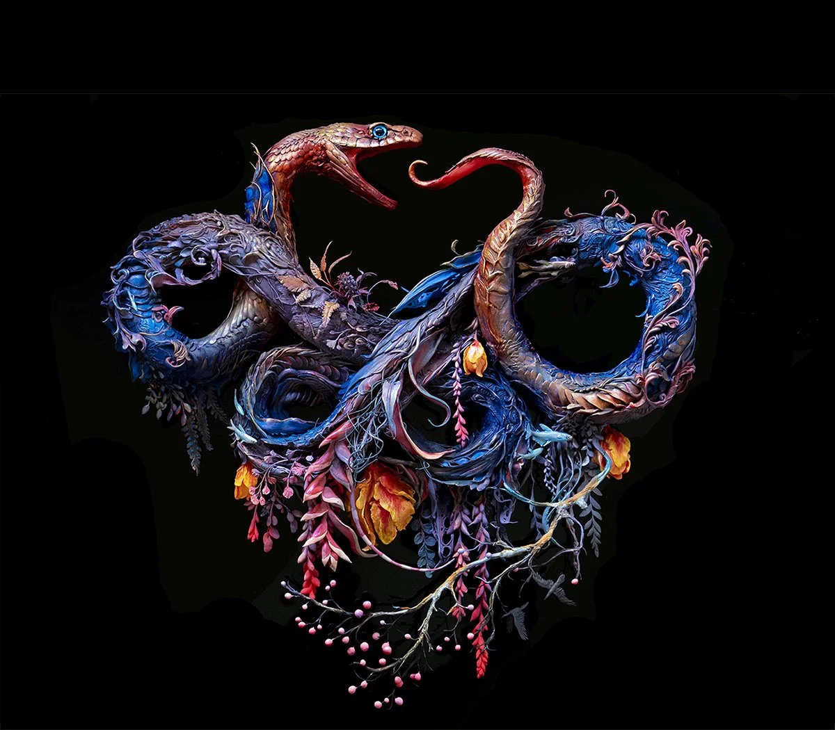 Ouroboros (on black) — Ellen Jewett Sculpture